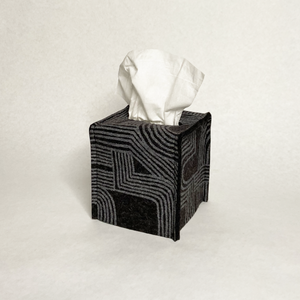 Tissue Box Cover Rake Charcoal