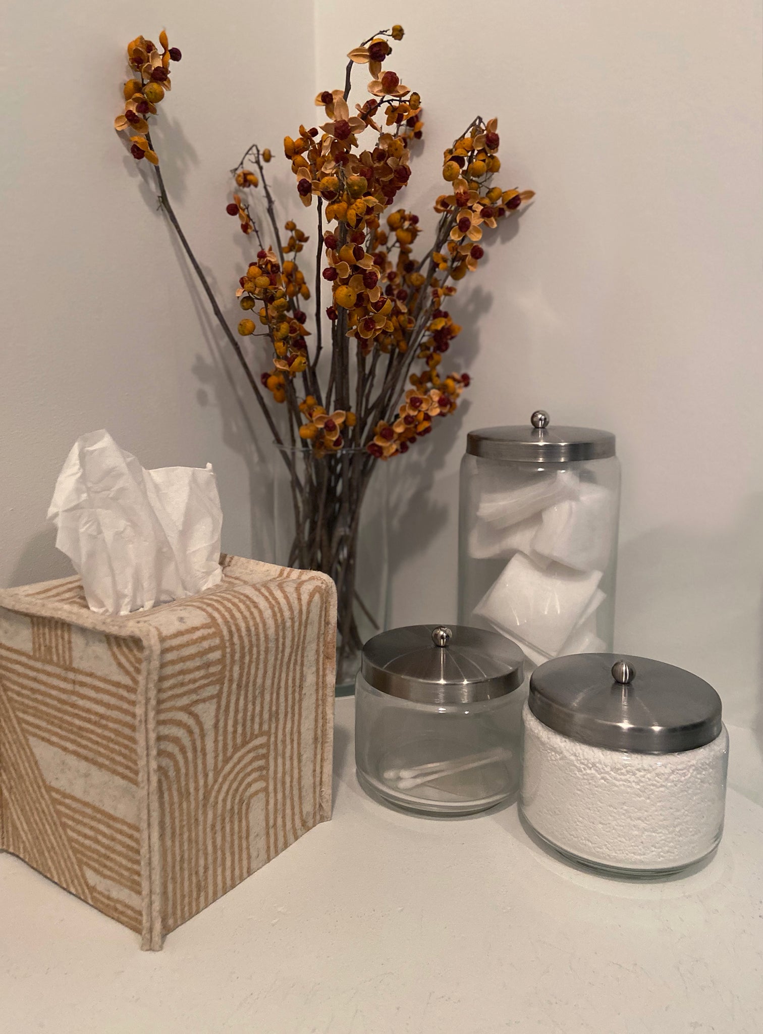 Tissue Box Cover Merino Wool Felt Rake Bamboo – Lorraine Tuson