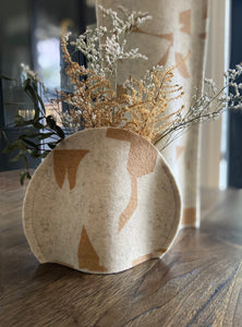Vase Sleeve Merino Wool Felt 'Fragment' Bamboo Small